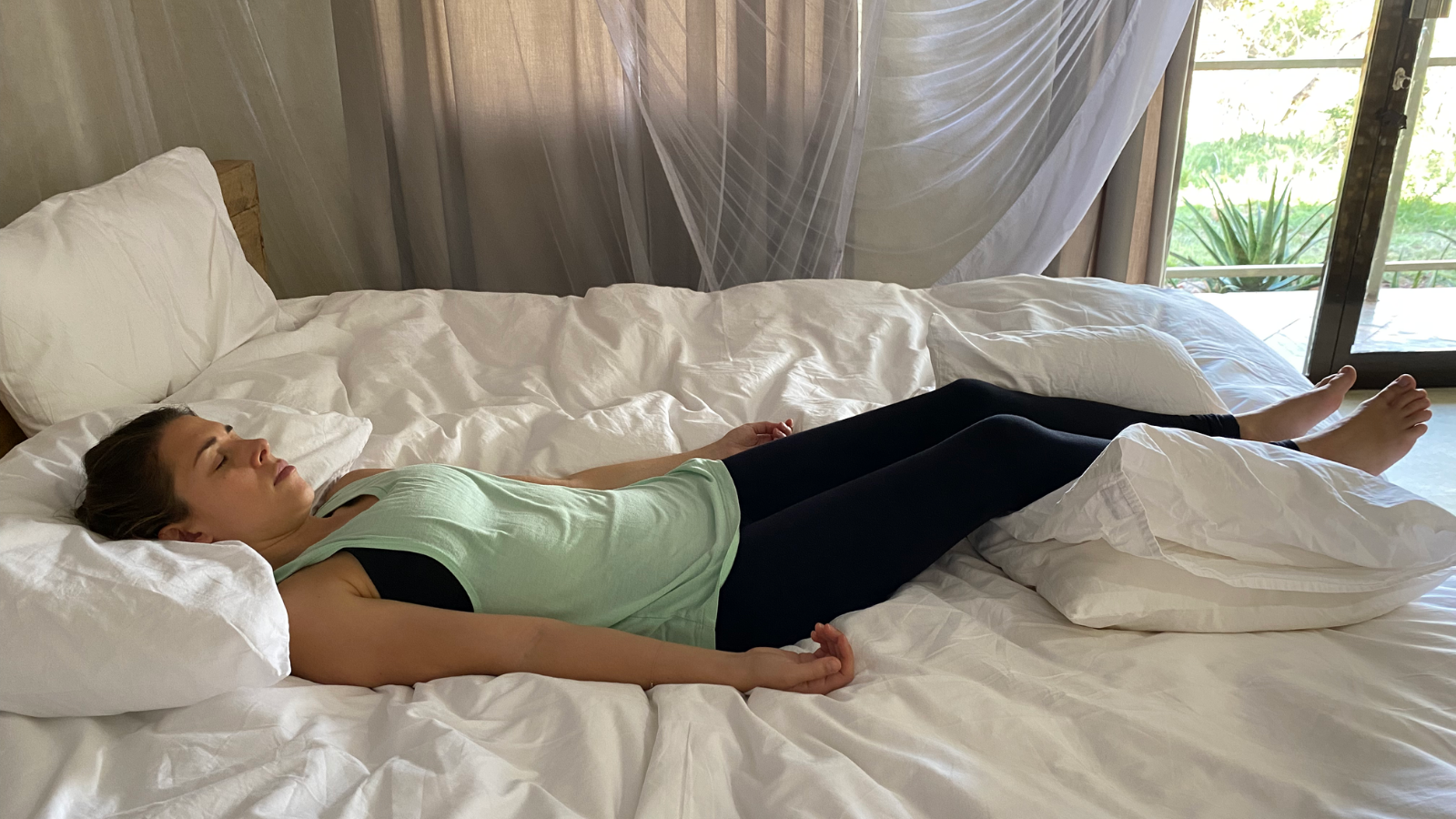 Restorative Stonehenge Pose to induce sleep